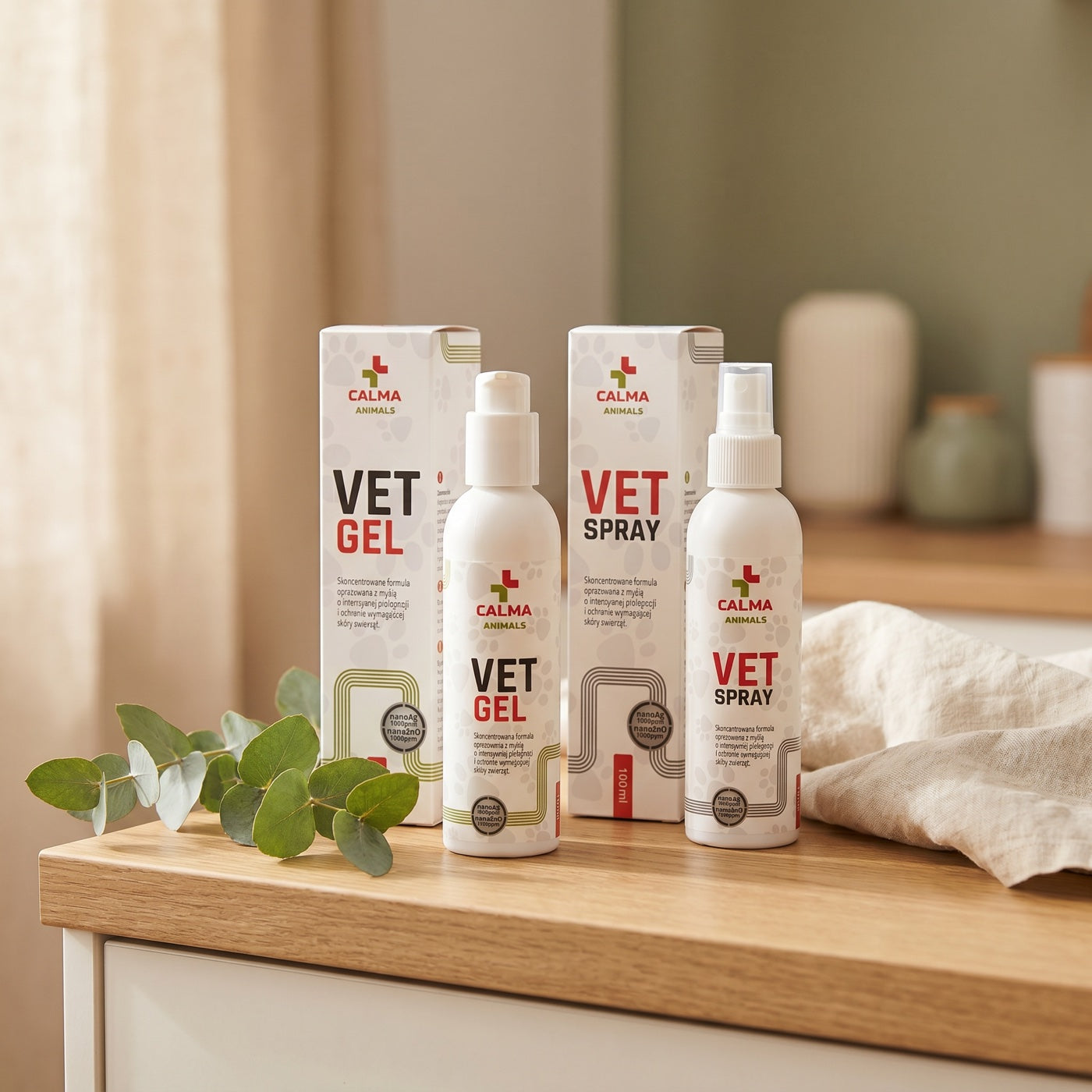 Calma Animals Zestaw VET GEL + VET SPRAY - w domu